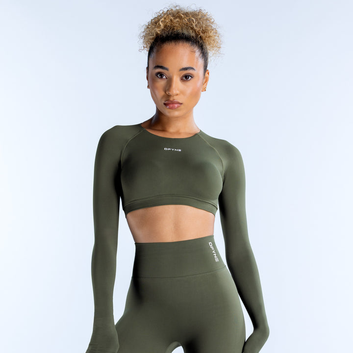 Dynamic Long Sleeve Crop Top